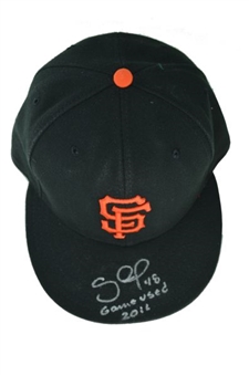 2012 Pablo Sandoval  Game Used and Signed Giants Hat